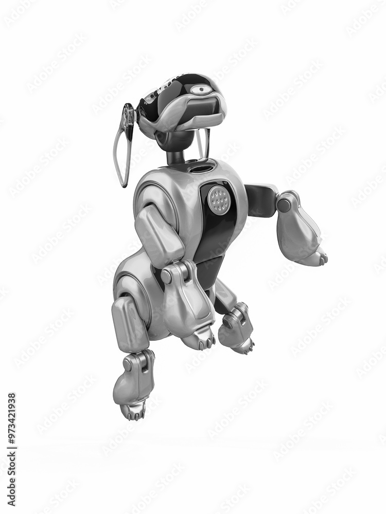 cyber dog cartoon is jumping cyber dog cartoon is jumping
