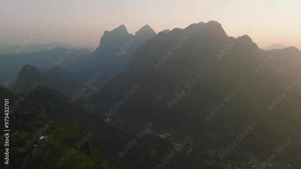 Drone Nong Khiaw in Clouds (Laos) Drone Nong Khiaw in Clouds (Laos)