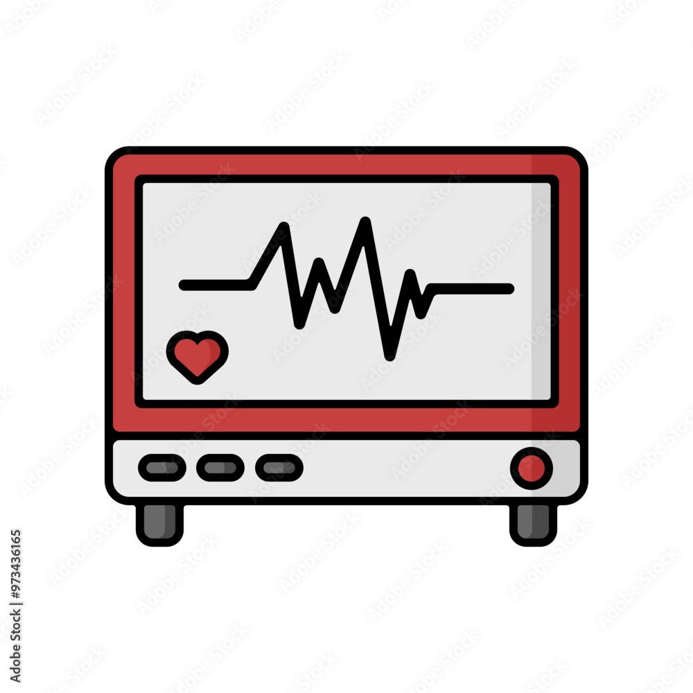 cardiac monitor icon for app or web cardiac monitor icon for app or web