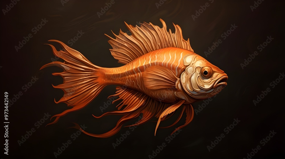 Fototapeta premium fish isolated on black background