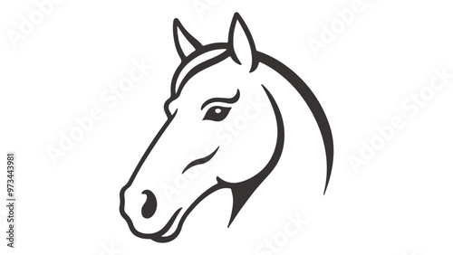 horse head icon illustration