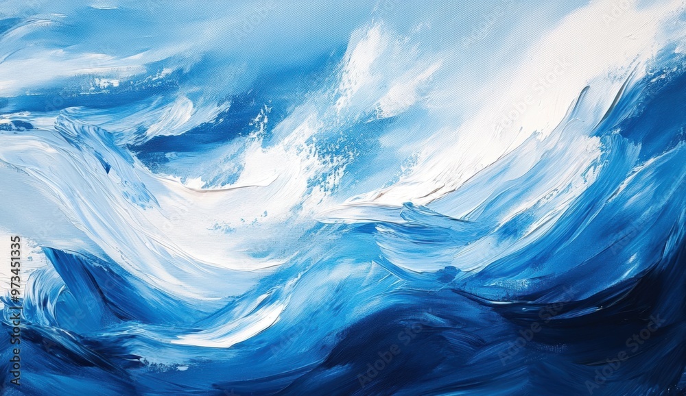 Blue and white oil paint strokes with texture. Abstract sea background hand drawn. Stock photo. Blue and white oil paint strokes with texture. Abstract sea background hand drawn. Stock photo.