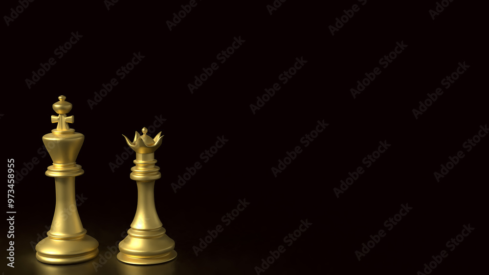 The chess on black background for Business concept 3d rendering. The chess on black background for Business concept 3d rendering.