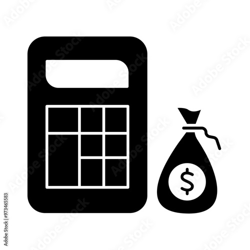 tax calculator concept line icon. Simple element illustration. tax calculator outline symbol design.