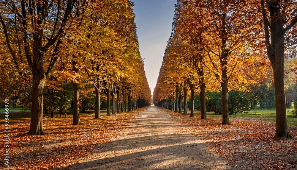 Fototapeta premium autumn trees in the park