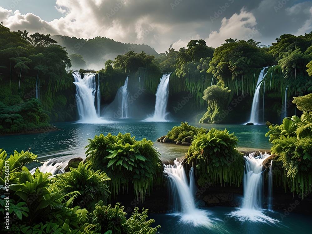 Obraz premium waterfall in plitvice national park