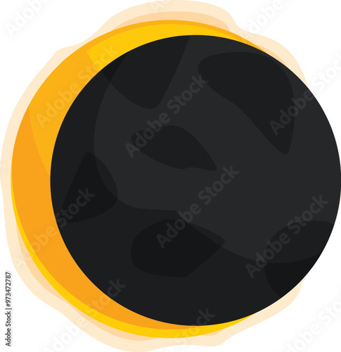 Solar eclipse with the sun peeking out from behind the moon