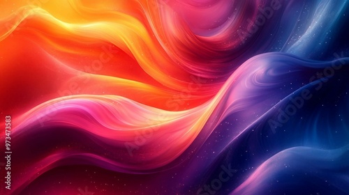 Wallpaper Mural Colorful fluid waves background  Torontodigital.ca