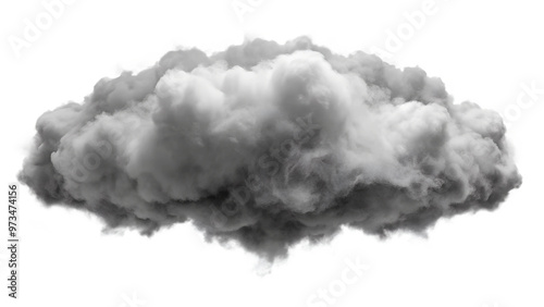 A dense, dark cloud formation, perfect for depicting stormy weather or overcast skies in creative projects and illustrations. Transparent or white background.