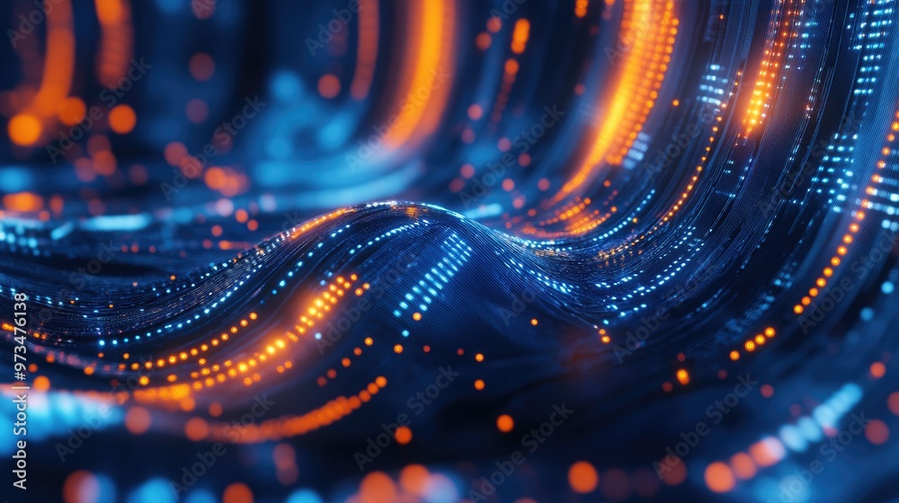 Blue abstract illustration representing high speed internet technology Blue abstract illustration representing high speed internet technology
