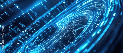 Futuristic azure backdrop