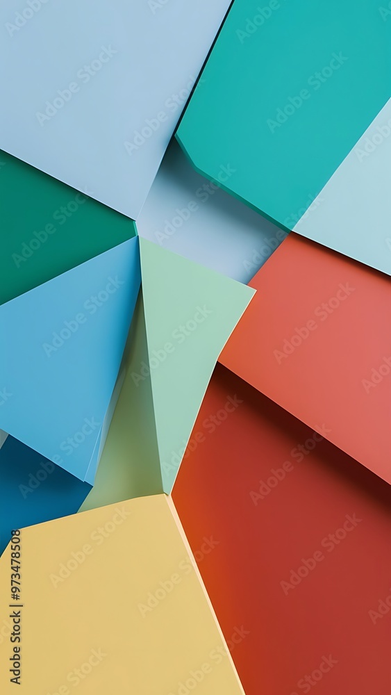 Minimal multicolored polygonal background Minimal multicolored polygonal background