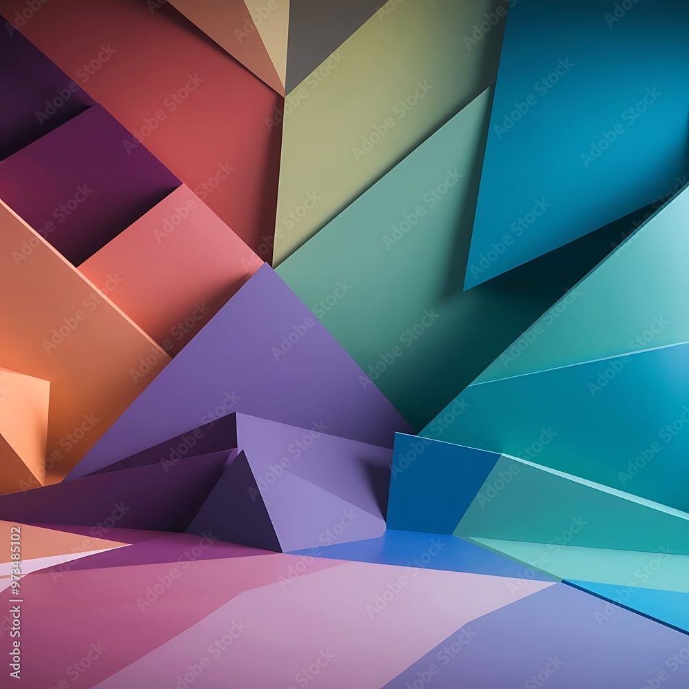 Minimal multicolored polygonal background Minimal multicolored polygonal background