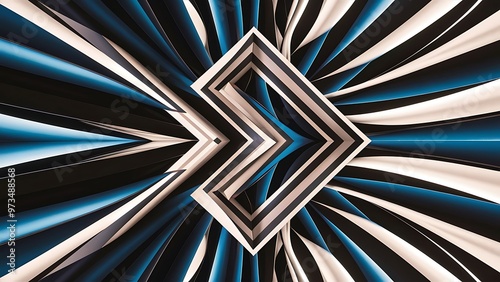 Wallpaper Mural Top view of black, blue and white abstract geometric background Torontodigital.ca