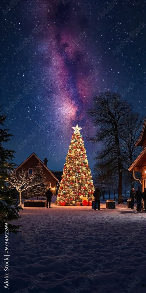 Fototapeta premium Christmas landspace.