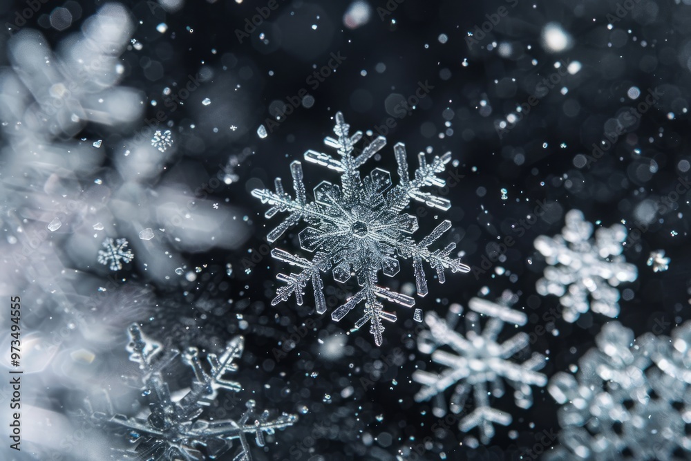 Snowflakes close up Snowflakes close up