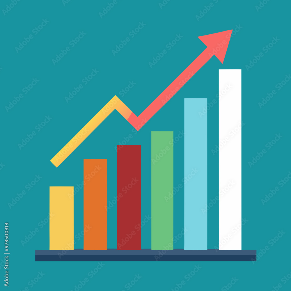 business graph with arrow business graph with arrow