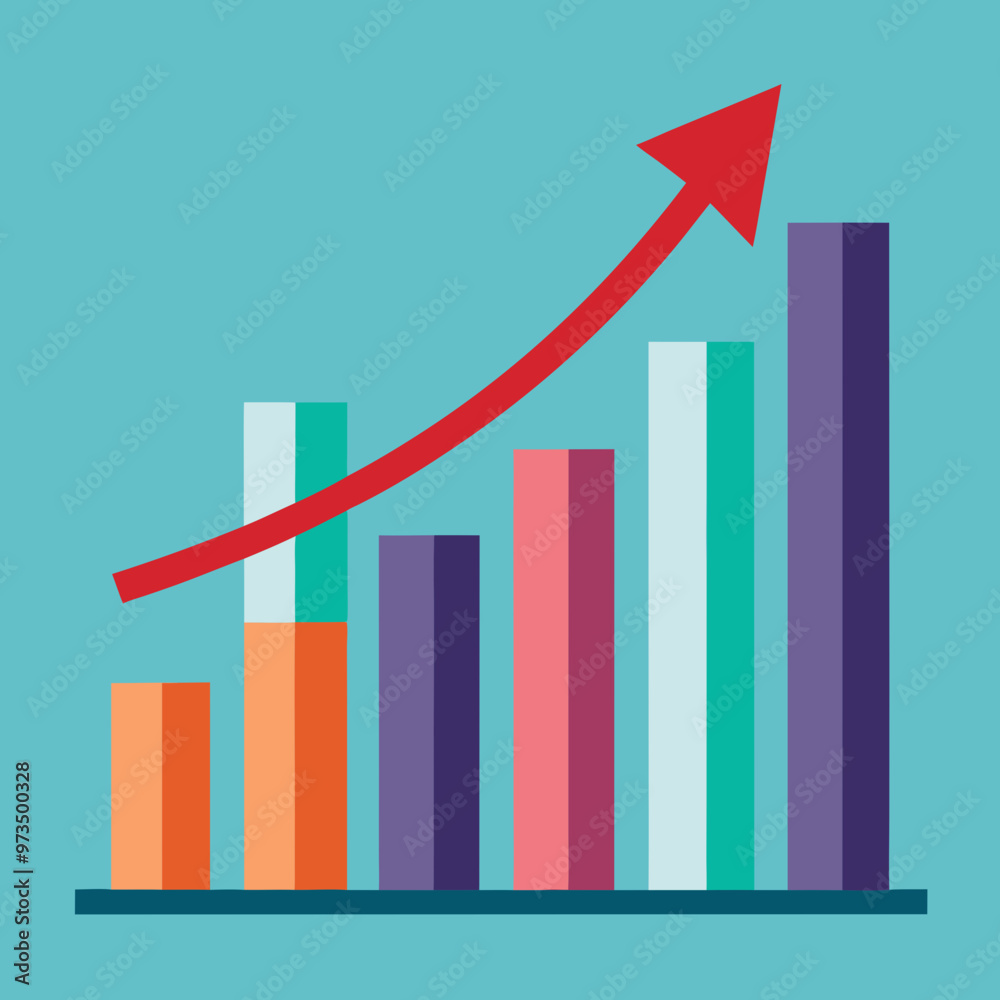 business graph with arrow business graph with arrow