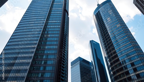 Wallpaper Mural close up building Business skyscrapers in the Financial District, Toronto Downtown. ultra HD 4K
 Torontodigital.ca