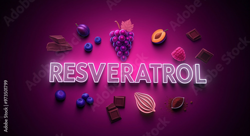 Fruits and Chocolate with Resveratrol Benefits for Healthy Foods and Antioxidants photo