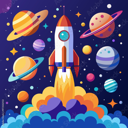 rocket in space