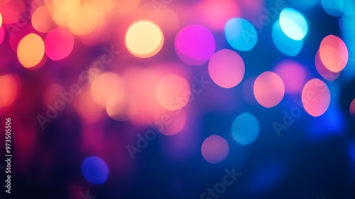 Abstract Colorful Bokeh Lights Background for Party, Festival, and Celebration Design