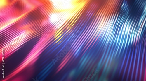 Abstract background of soft colorful blurred lines with gradient transitions.