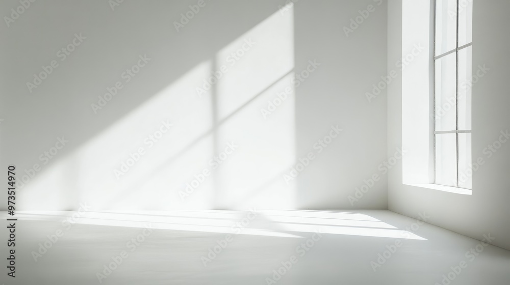 Fototapeta premium Beautiful white background with subtle texture and gentle lighting, perfect for creating minimalist compositions with a refined, modern feel