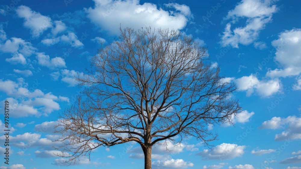 Tree without foliage against a blue sky to be used in composites Tree without foliage against a blue sky to be used in composites