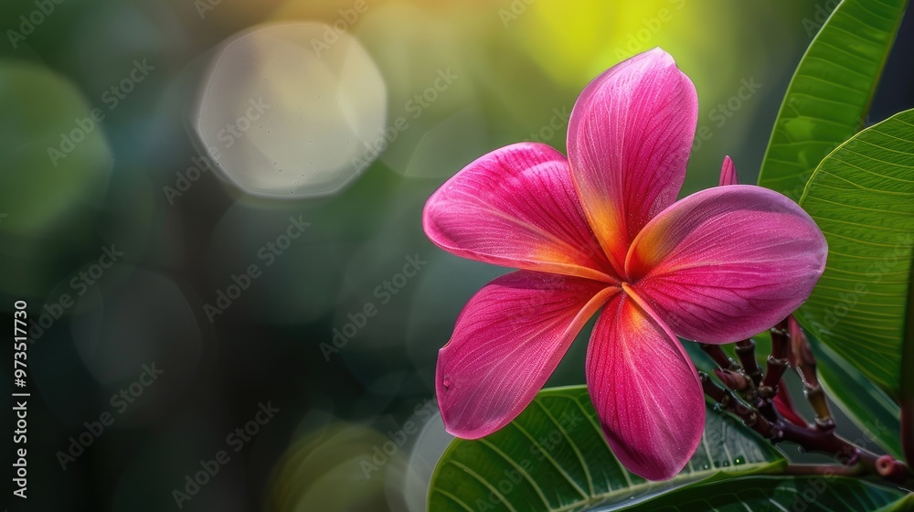 Tropical flower known as frangipani Tropical flower known as frangipani