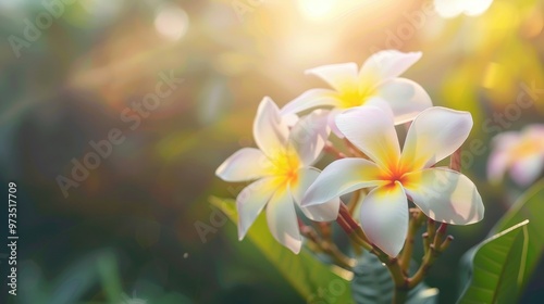 Tropical flower known as frangipani