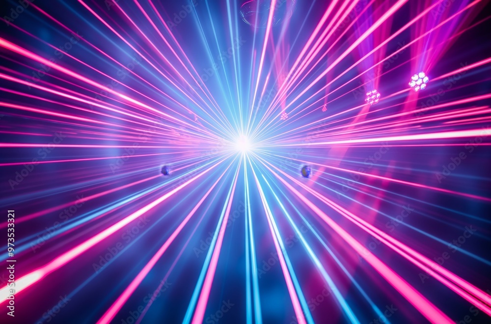 Laser lights creating a tunnel effect during a show Laser lights creating a tunnel effect during a show