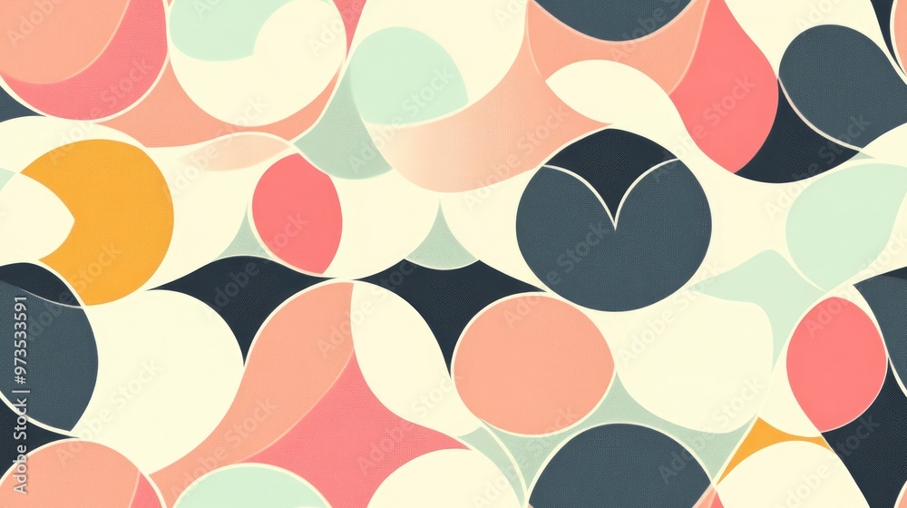 Playful and trendy seamless background tile featuring a vintage element with a contemporary twist Playful and trendy seamless background tile featuring a vintage element with a contemporary twist