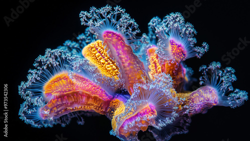 Colorful Abstract Coral Sea Anemone Creatures