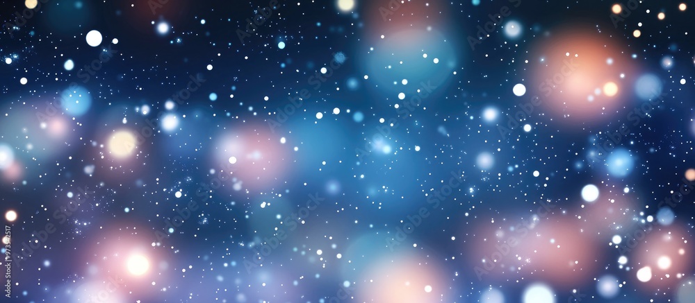 Fototapeta premium Abstract Light Background With White Particles And Bokeh Effects