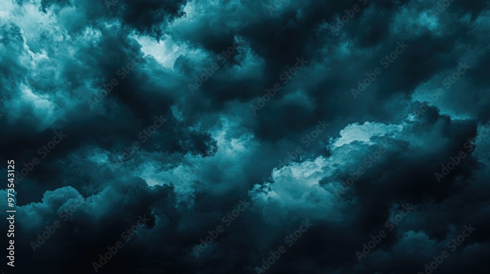 Fototapeta premium Abstract Dark Sky Wallpaper Backdrop Illustration Digital Art With Moody Clouds Suitable For Eerie Horror Themes