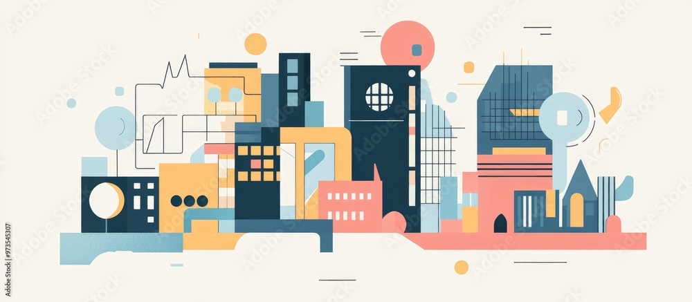 Digital Abstract Representation Of The Financial Sector Digital Abstract Representation Of The Financial Sector