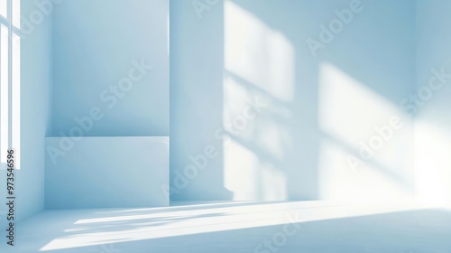 Beautiful light blue background with soft gradients and smooth textures, creating a serene and calming atmosphere, perfect for minimalist designs