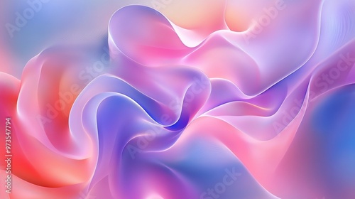 Abstract art style, fluid forms, gradient background, smooth effect