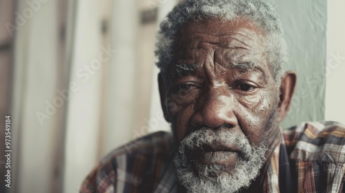 elderly man uses a tablet to connect with loved ones through video call, showcasing the power of technology in communication.