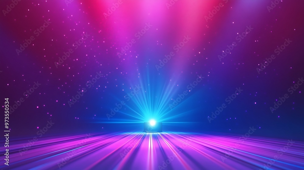 Abstract Background with Neon Lights and Sparkle Effect Abstract Background with Neon Lights and Sparkle Effect