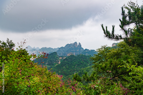 Aerial photography of Wangmangling in Taihang Mountain, Lingchuan County, Jincheng, Shanxi