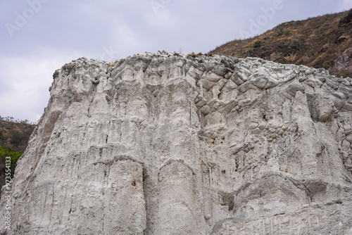 Outdoor landscape with white hills