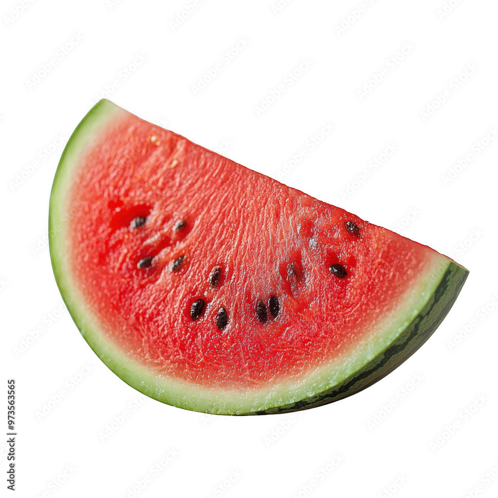 Watermelon 1 slice isolated on transparent background png file