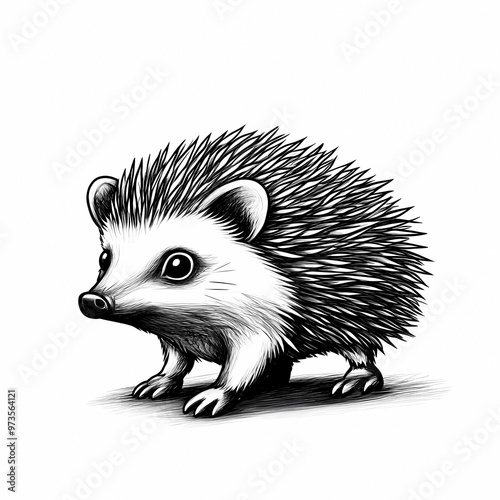 Cute hedgehog coloring page for kids, ideal for creative learning fun.