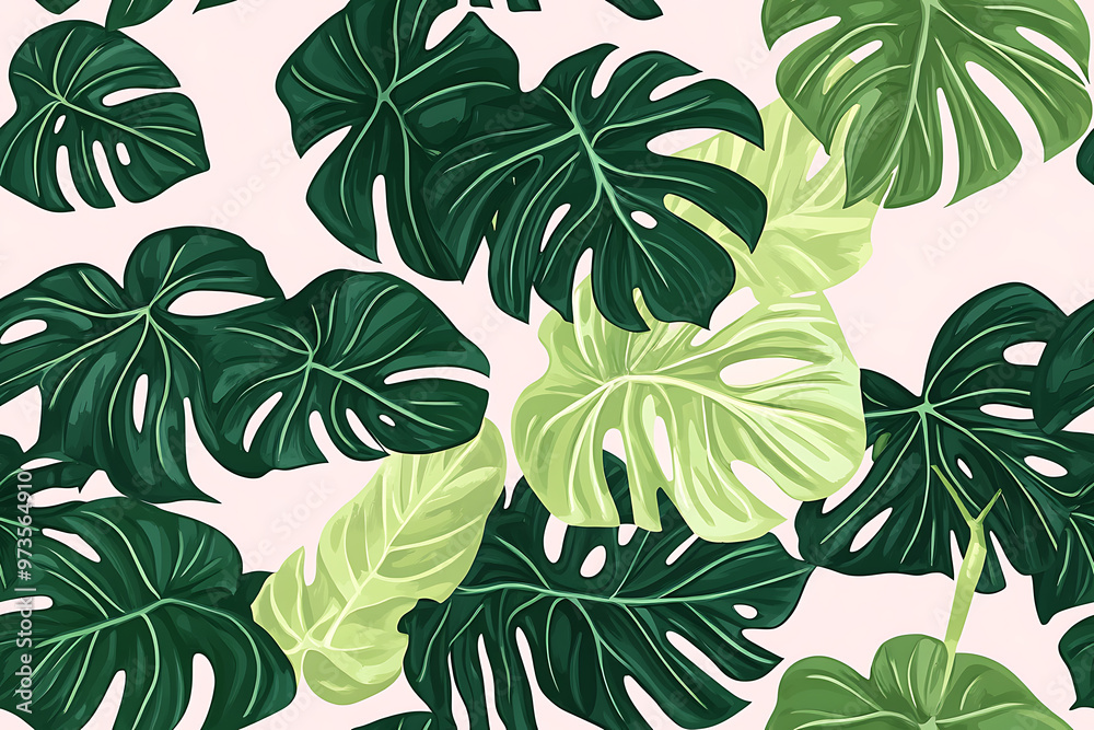 seamless texture with monster leaves in flat art style
seamless texture with monster leaves in flat art style