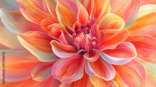 Radiant floral design creating a pulsating effect Engaging visual illusion of dynamic motion