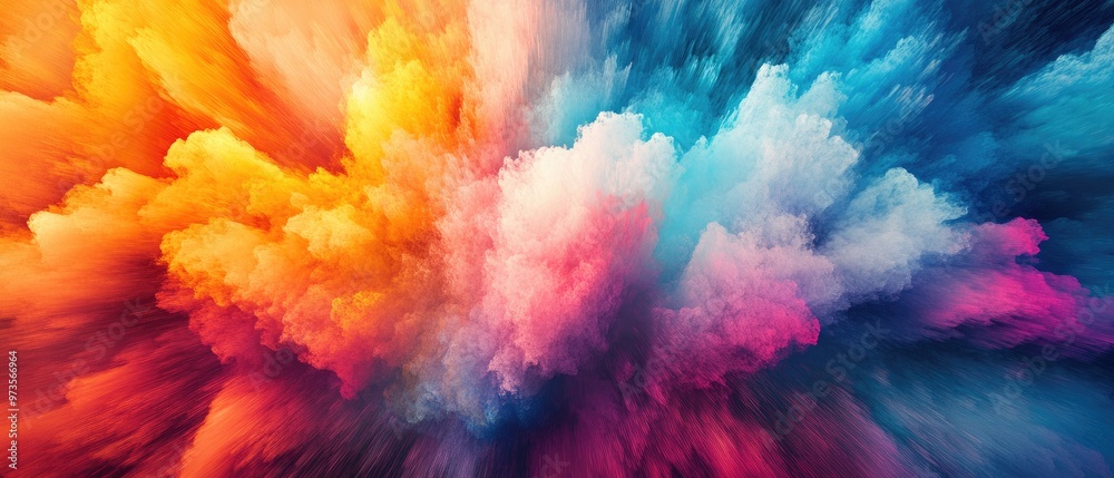A vibrant and creative abstract backdrop featuring a burst of colors