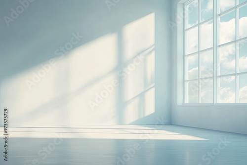 Empty Room With Natural Light Creative Copy Space Background Design Interior Concept   ai