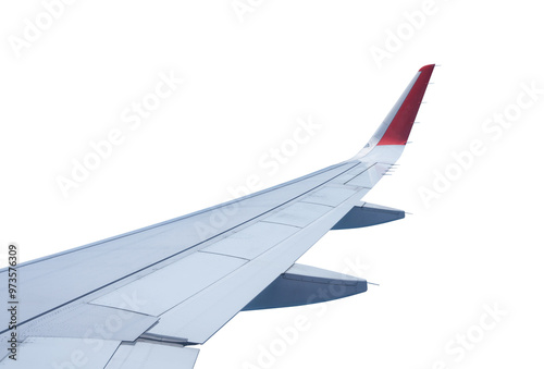 Airplane wing isolated on transparent background, PNG File photo